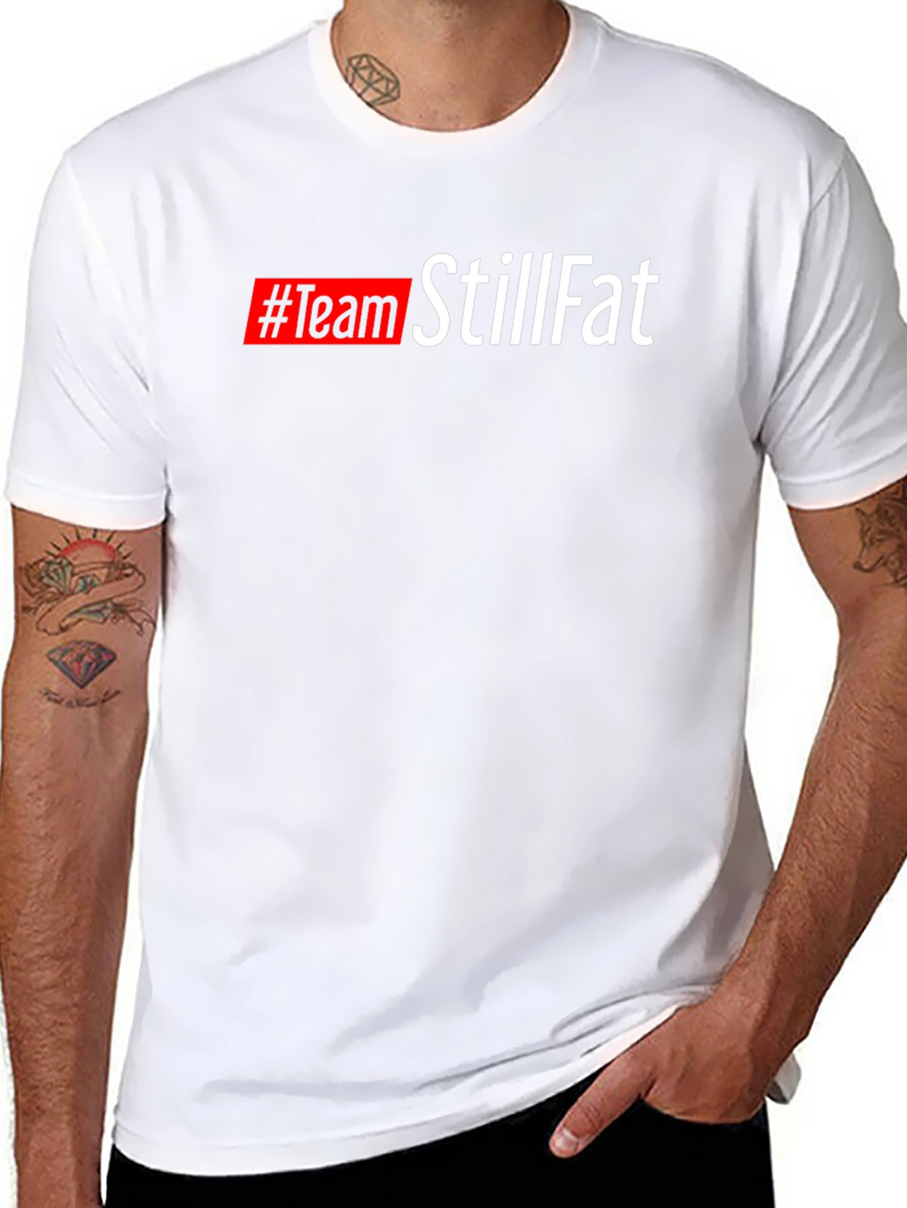 #TeamStillFat Black T-Shirt - Funny Slogan Tee