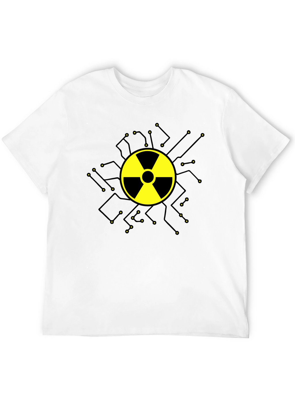 Radioactive Symbol Graphic T-Shirt - Black Cotton