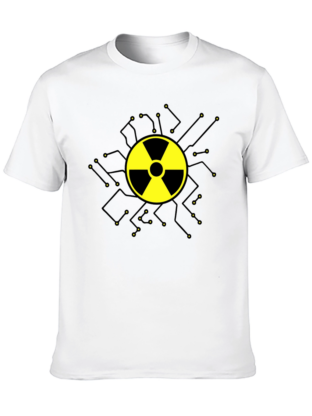 Radioactive Symbol Graphic T-Shirt - Black Cotton
