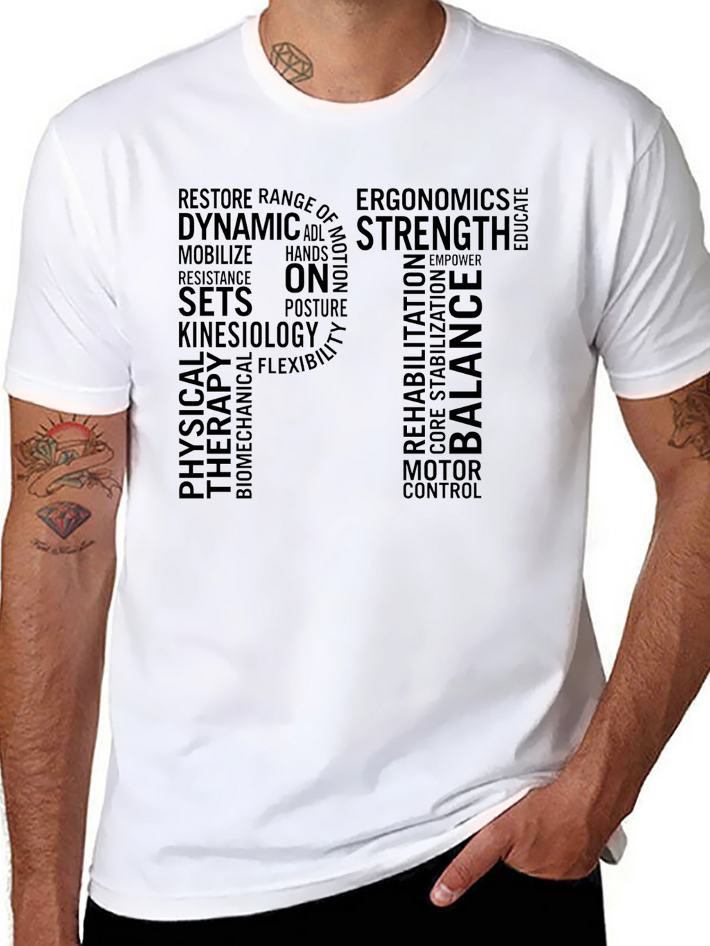PT Physical Therapy Word Cloud T-Shirt