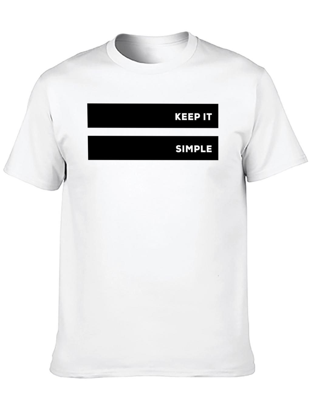 Keep It Simple Black Graphic Tee Shirt