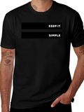 Keep It Simple Black Graphic Tee Shirt