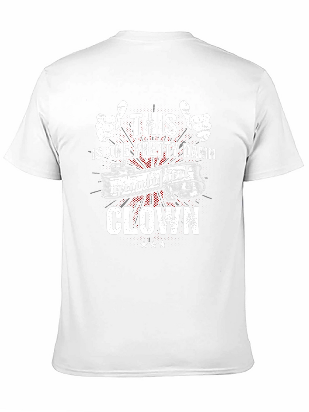 Funny Qualified Clown Graphic Tee - Black