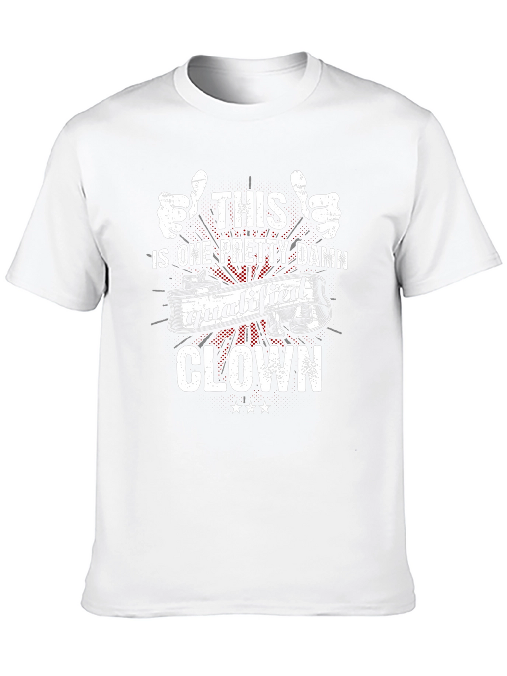 Funny Qualified Clown Graphic Tee - Black