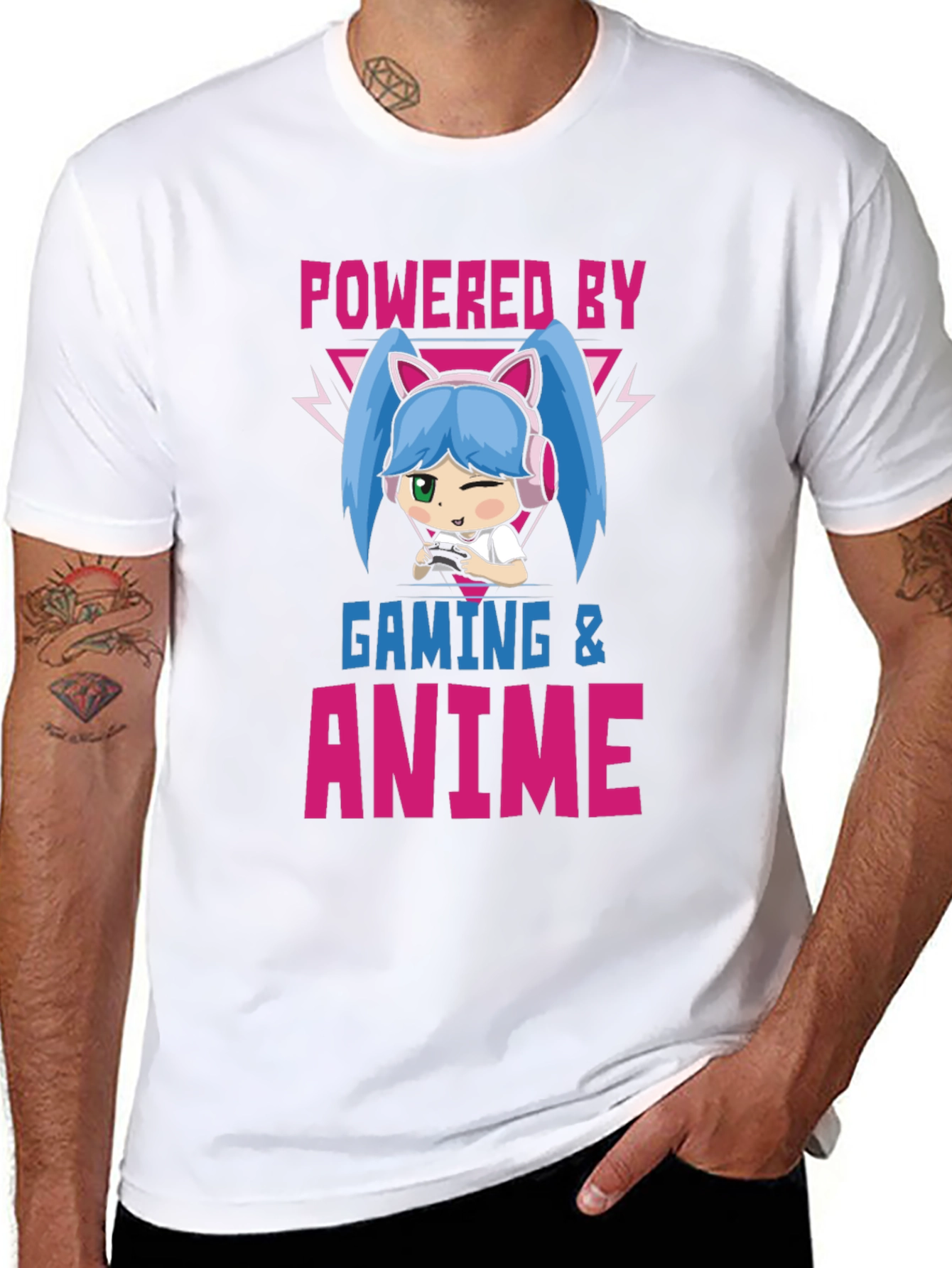 Powered by Gaming & Anime T-Shirt