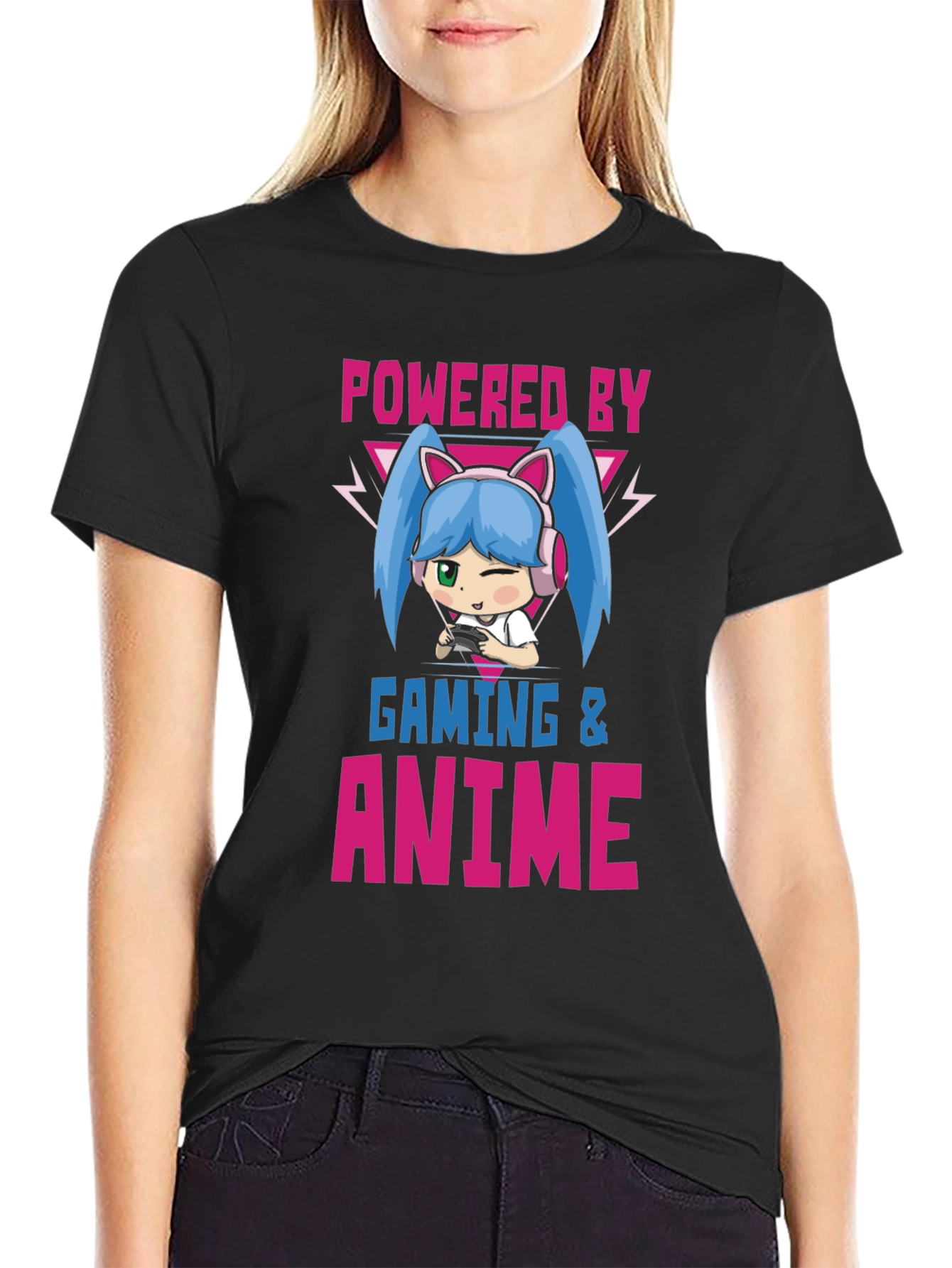 Powered by Gaming & Anime T-Shirt