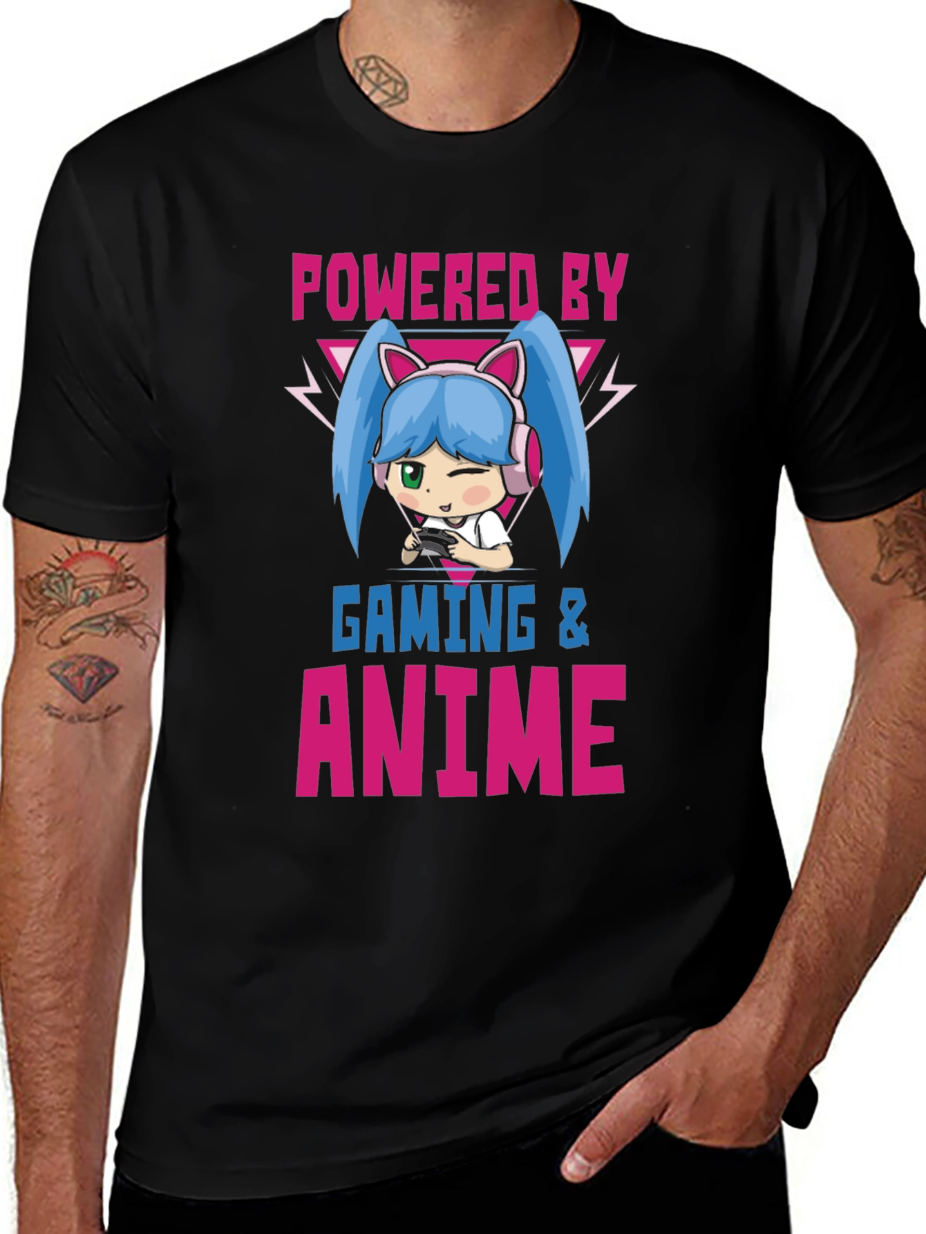 Powered by Gaming & Anime T-Shirt