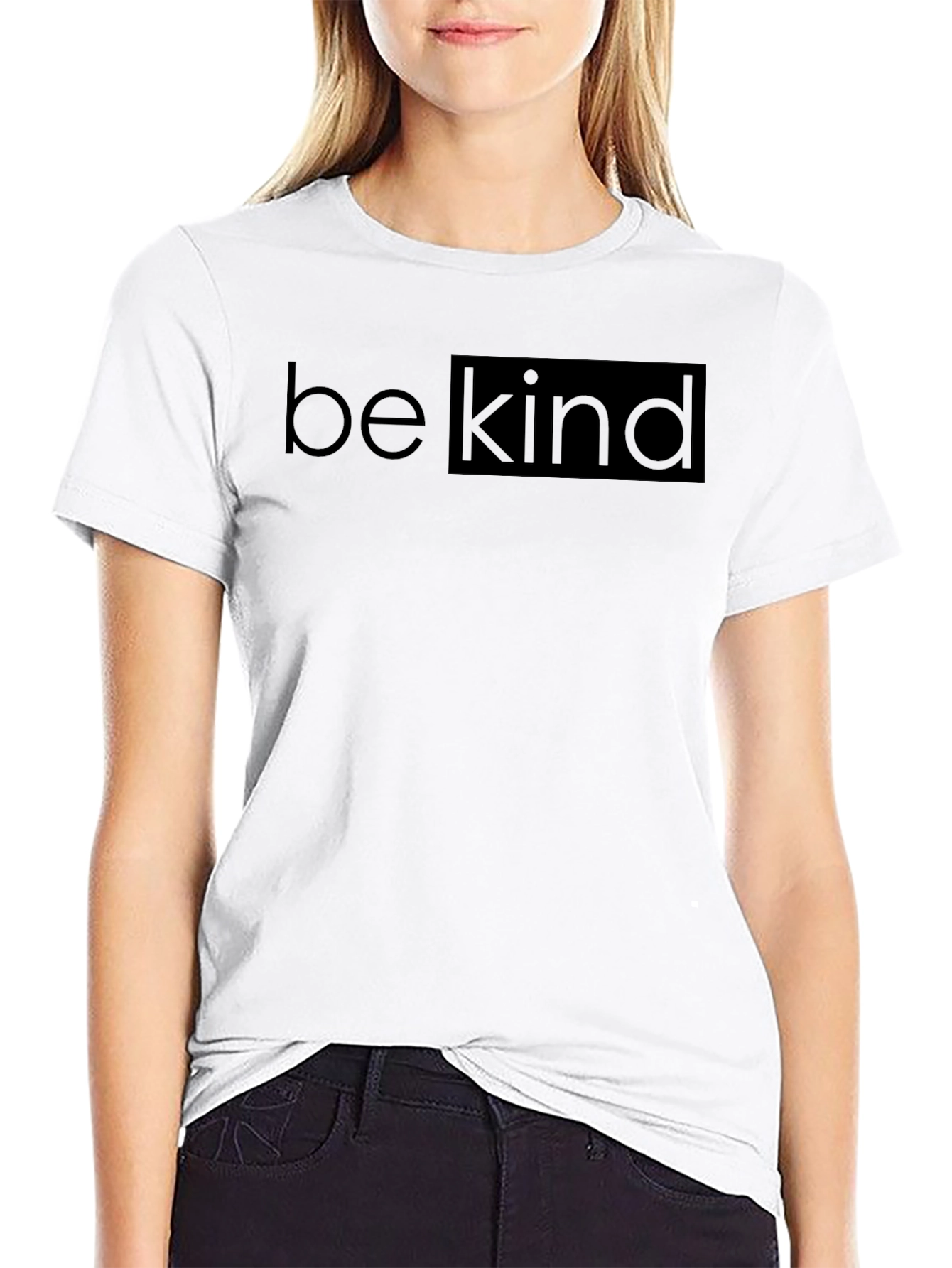 Be Kind Graphic Print Crew Neck T-Shirt