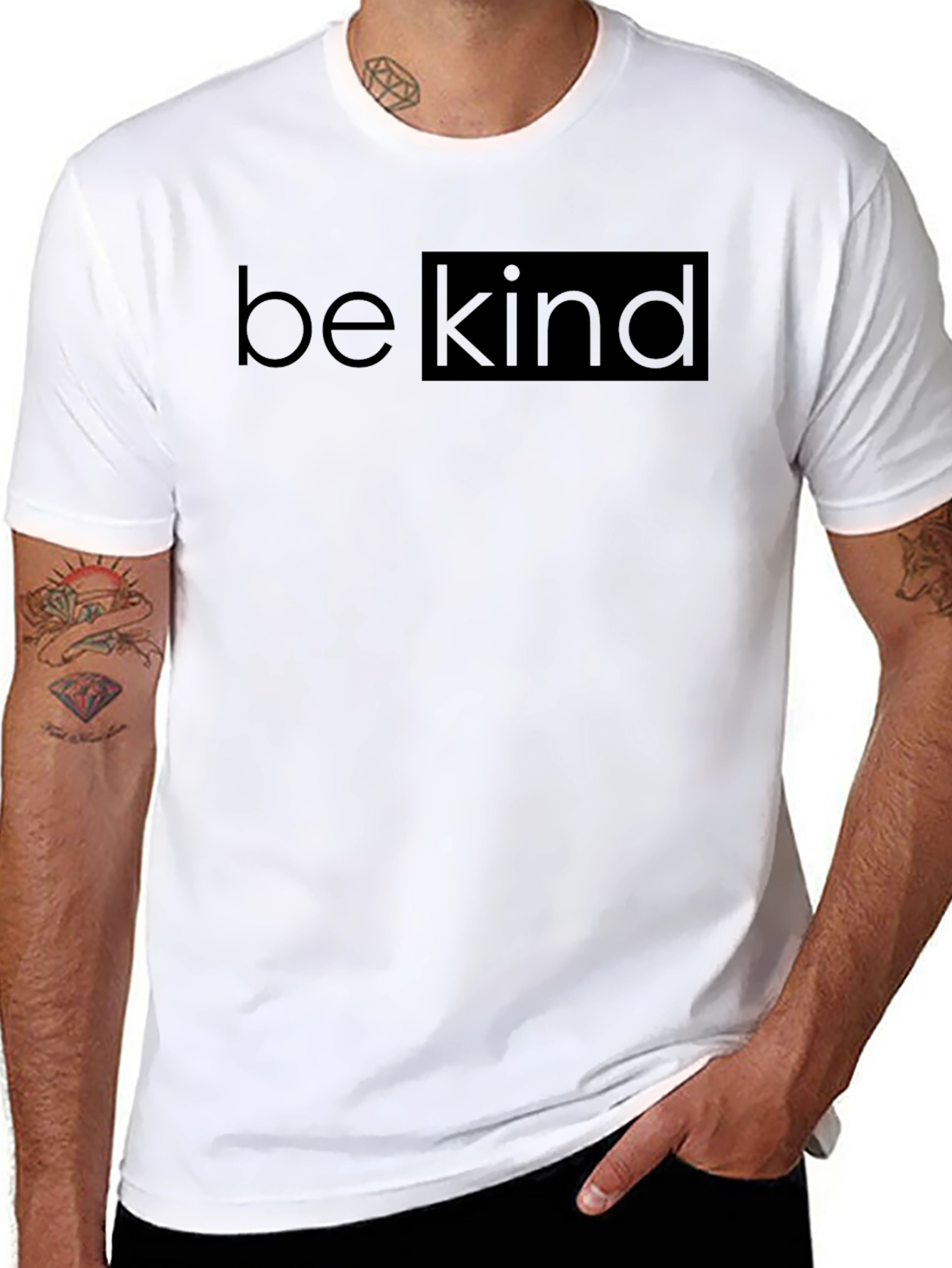 Be Kind Graphic Print Crew Neck T-Shirt