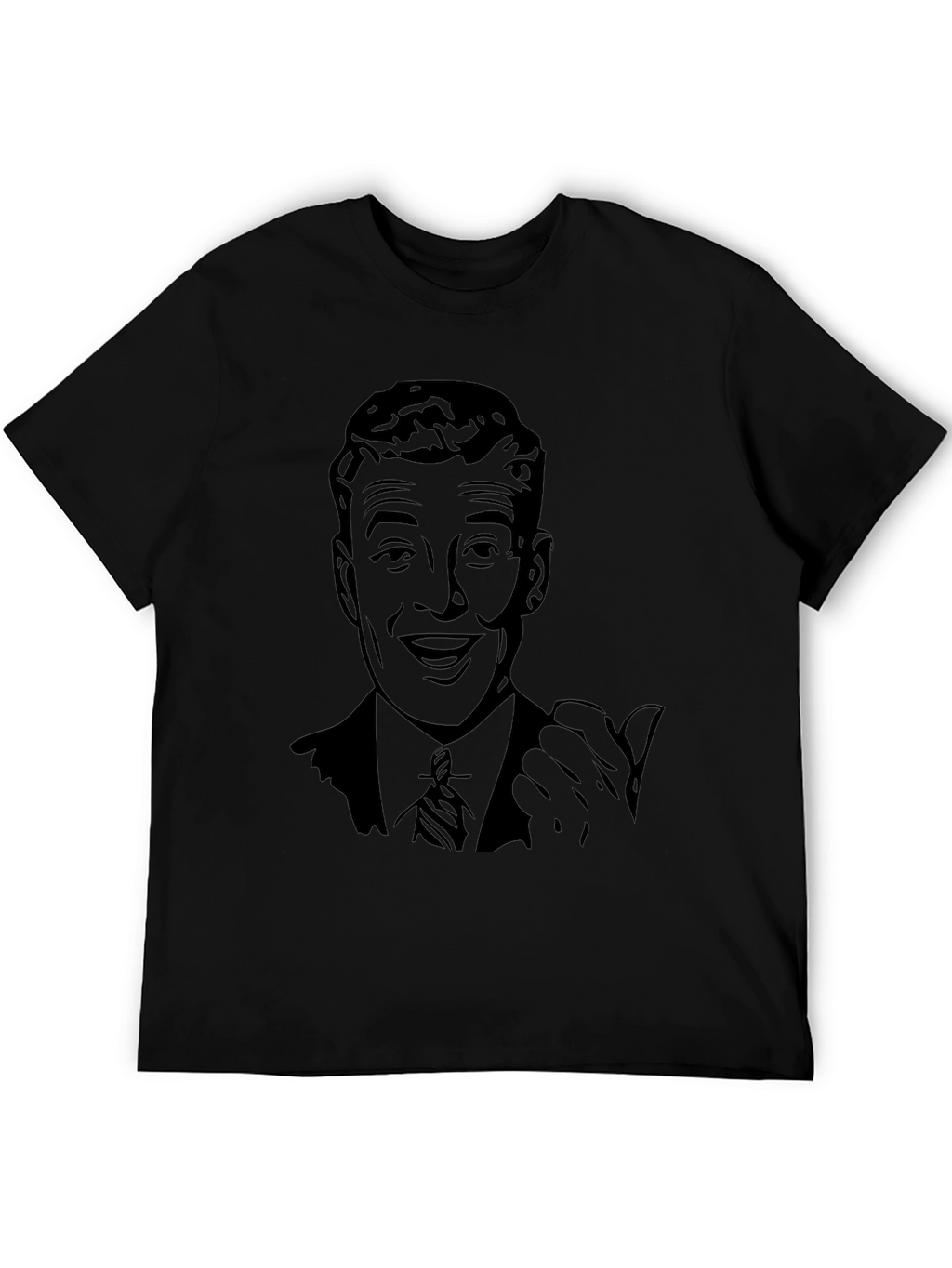 Retro Man Graphic Tee - Black