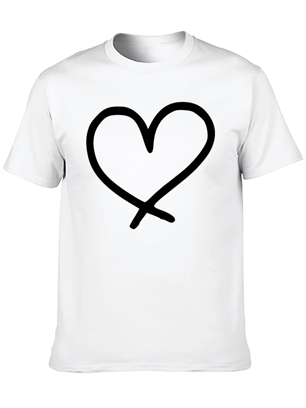 Heart Graphic Tee - Black Casual Shirt
