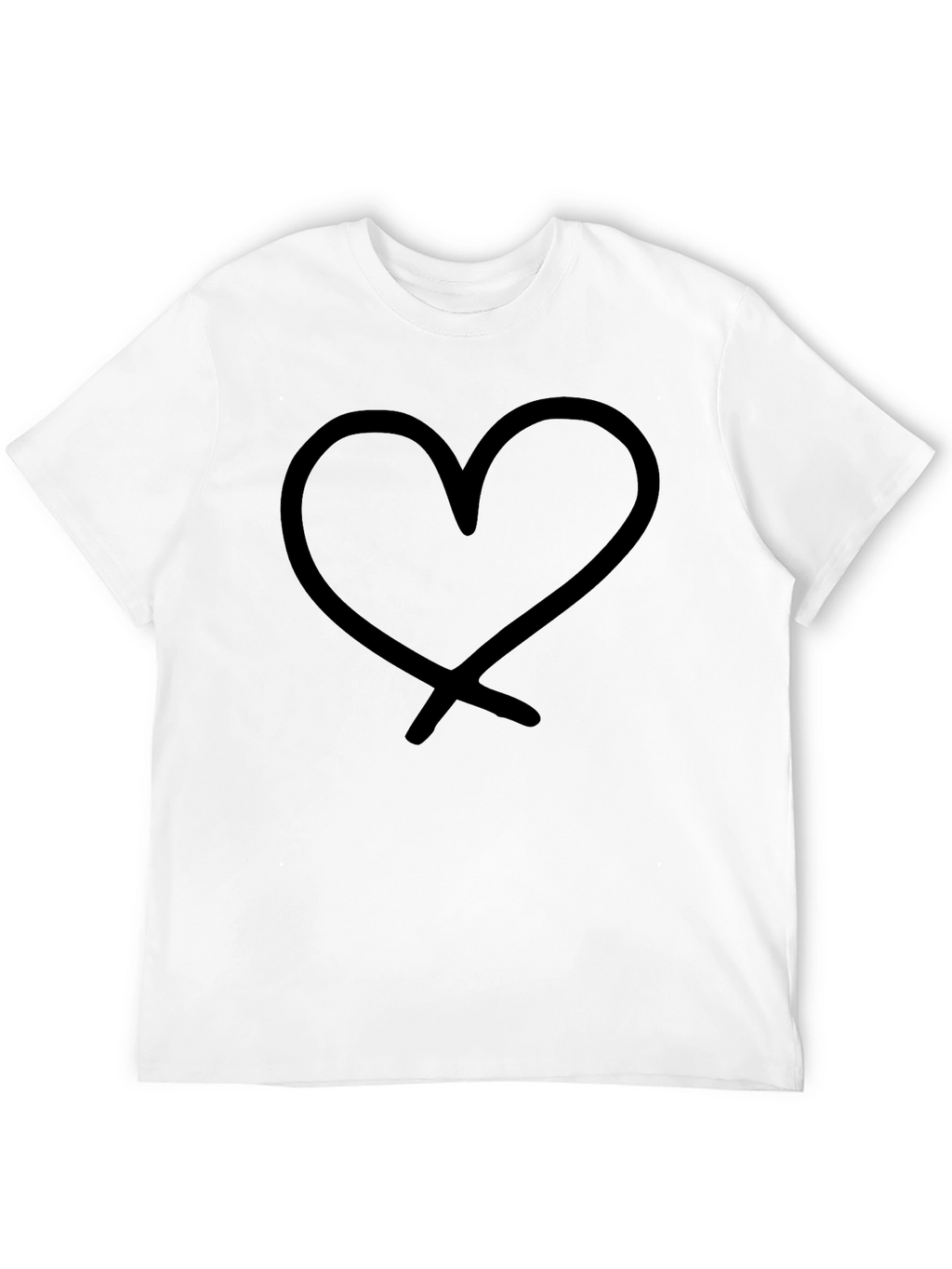 Heart Graphic Tee - Black Casual Shirt