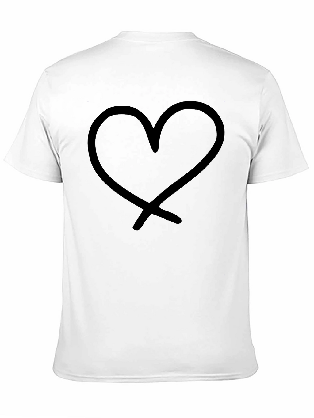 Heart Graphic Tee - Black Casual Shirt