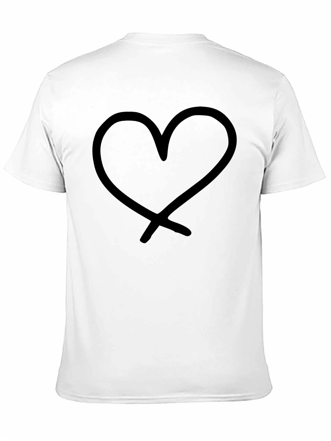 Heart Graphic Tee - Black Casual Shirt