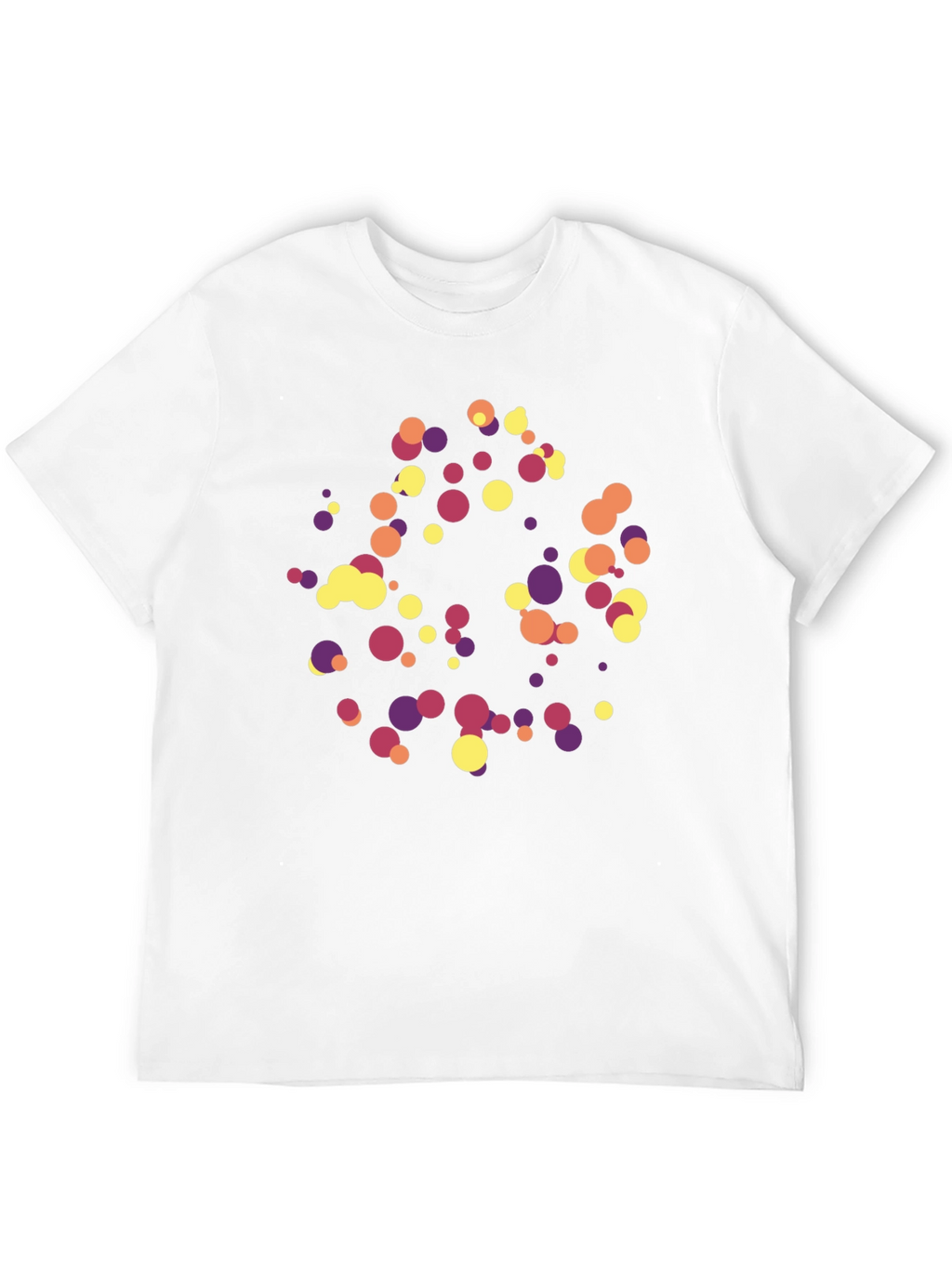 Abstract Polka Dot Graphic Tee - Trendy Black T-Shirt