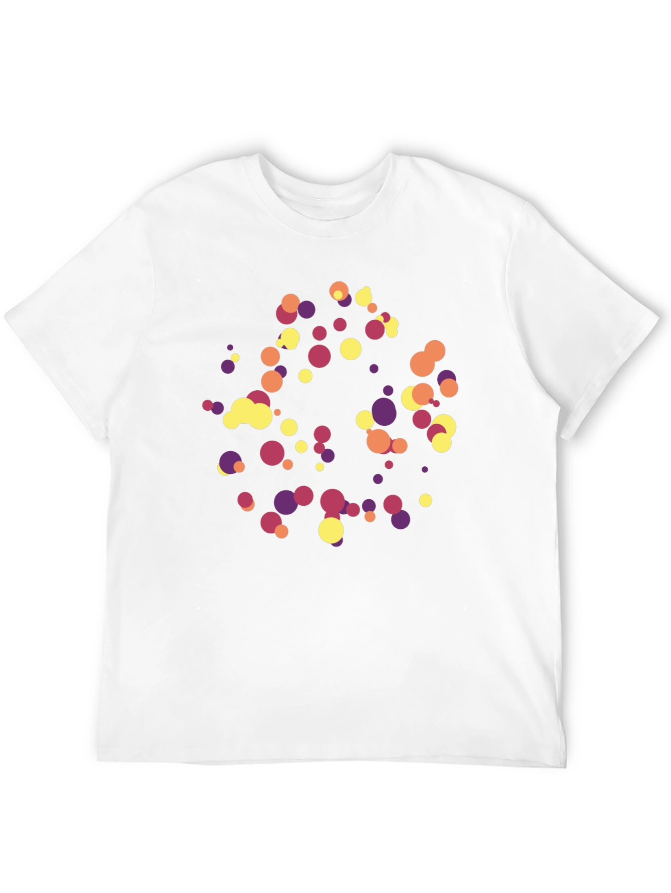 Abstract Polka Dot Graphic Tee - Trendy Black T-Shirt