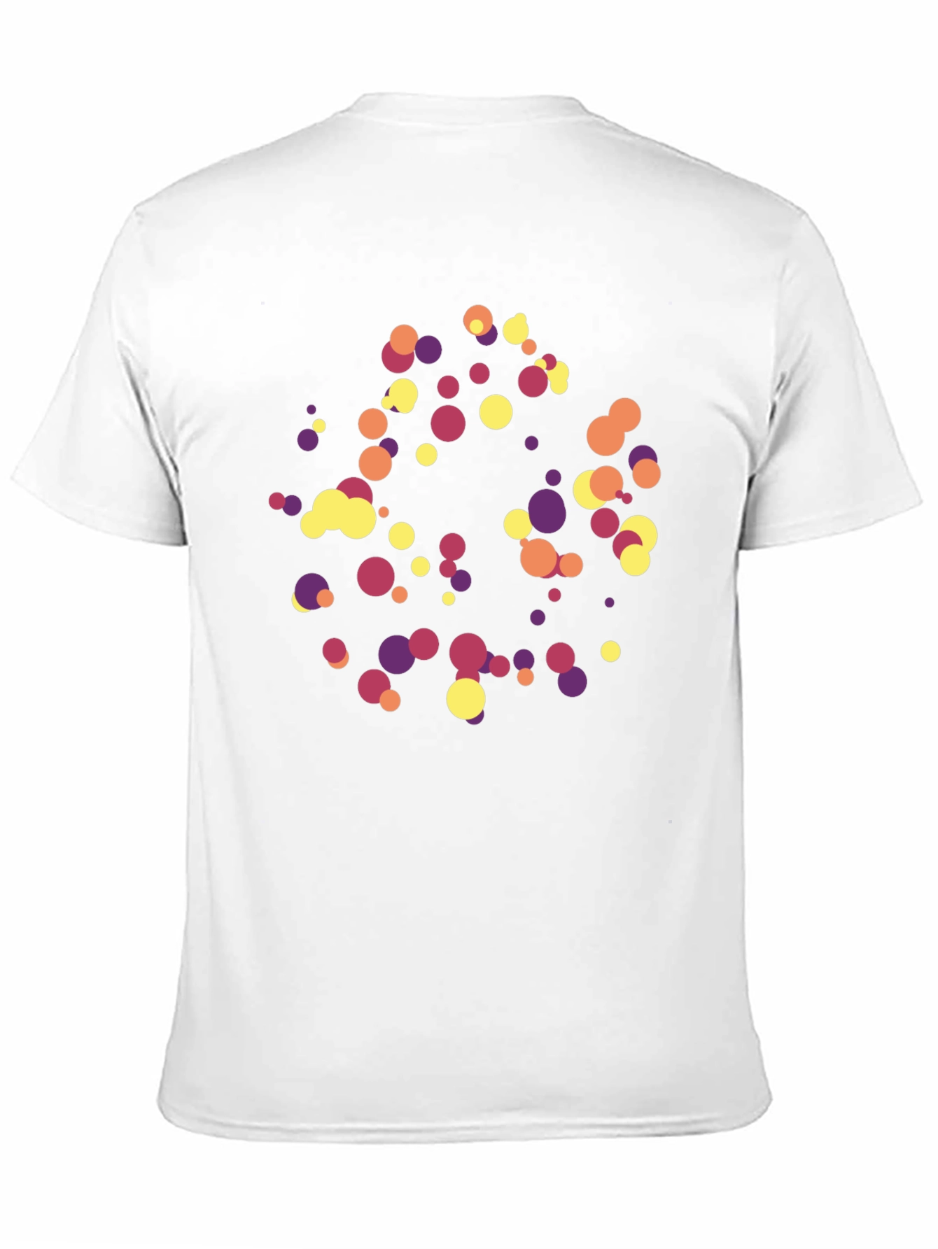 Abstract Polka Dot Graphic Tee - Trendy Black T-Shirt
