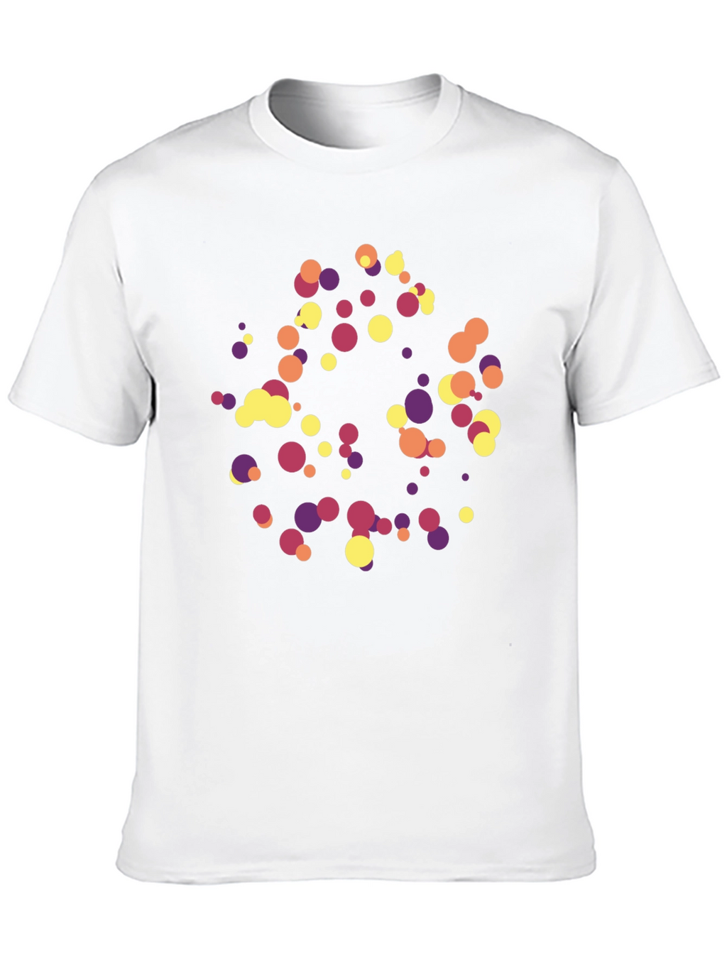 Abstract Polka Dot Graphic Tee - Trendy Black T-Shirt