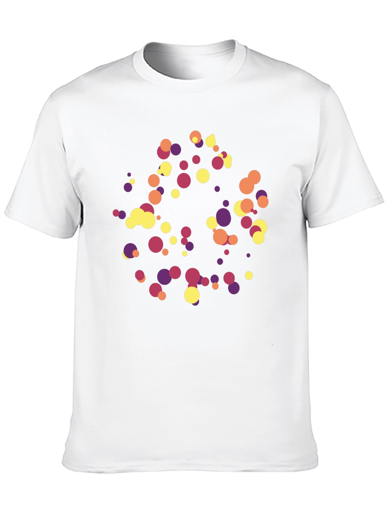 Abstract Polka Dot Graphic Tee - Trendy Black T-Shirt
