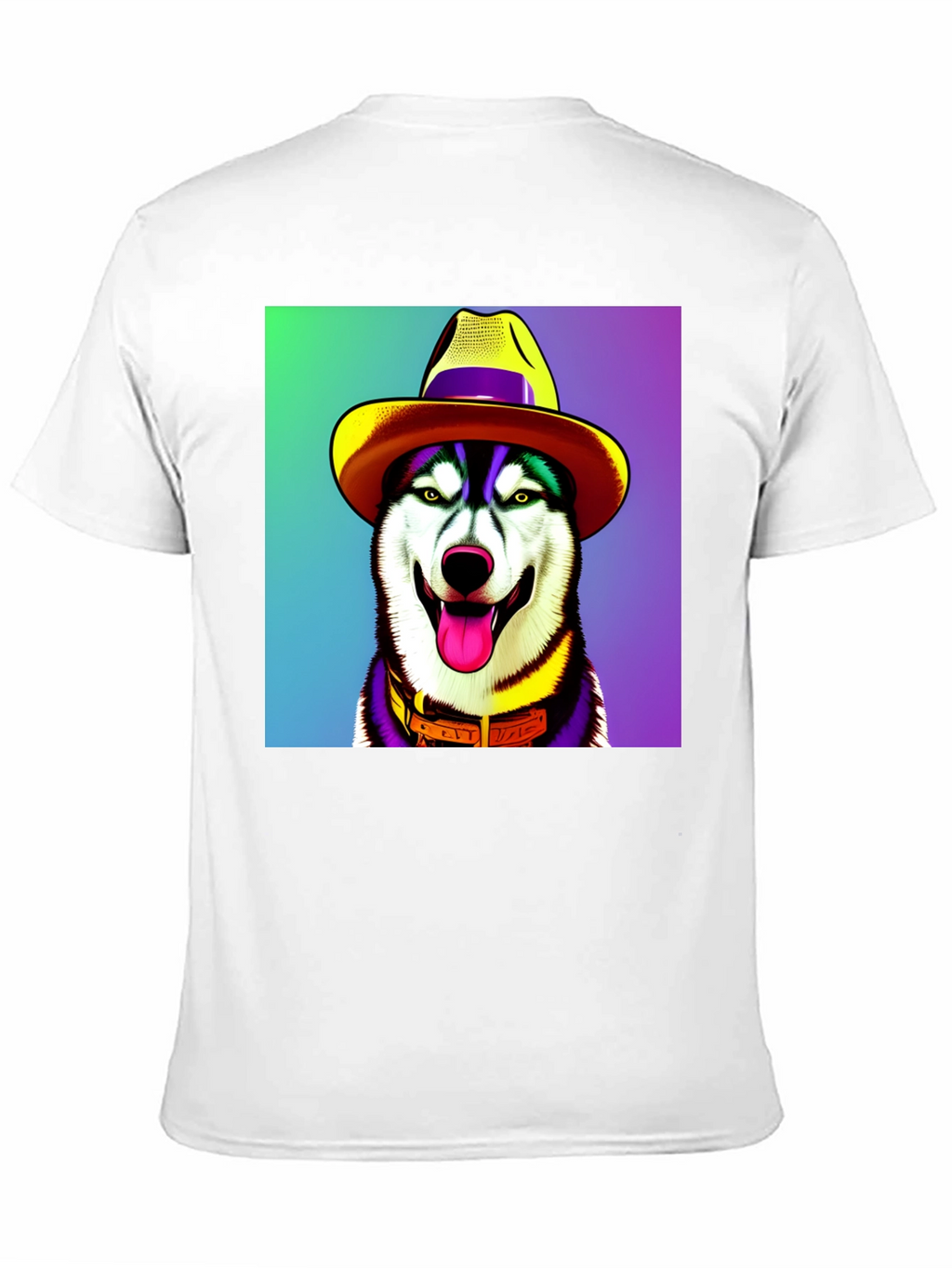 Dog in Hat Graphic Tee - Quirky Style