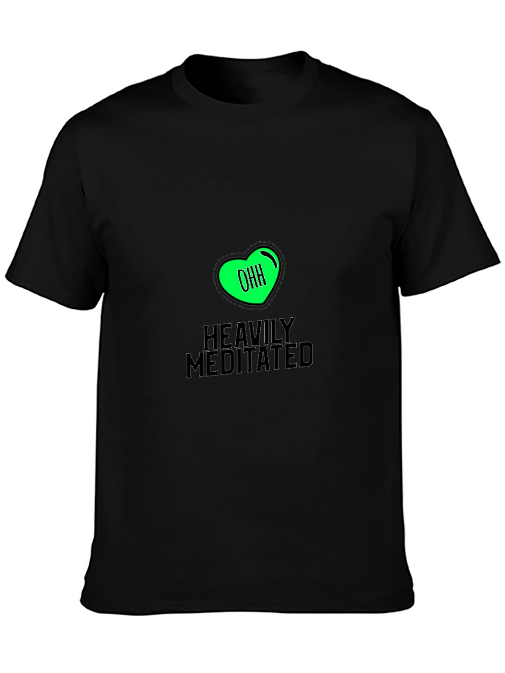 Heavily Meditated Black T-Shirt - Relaxed Fit