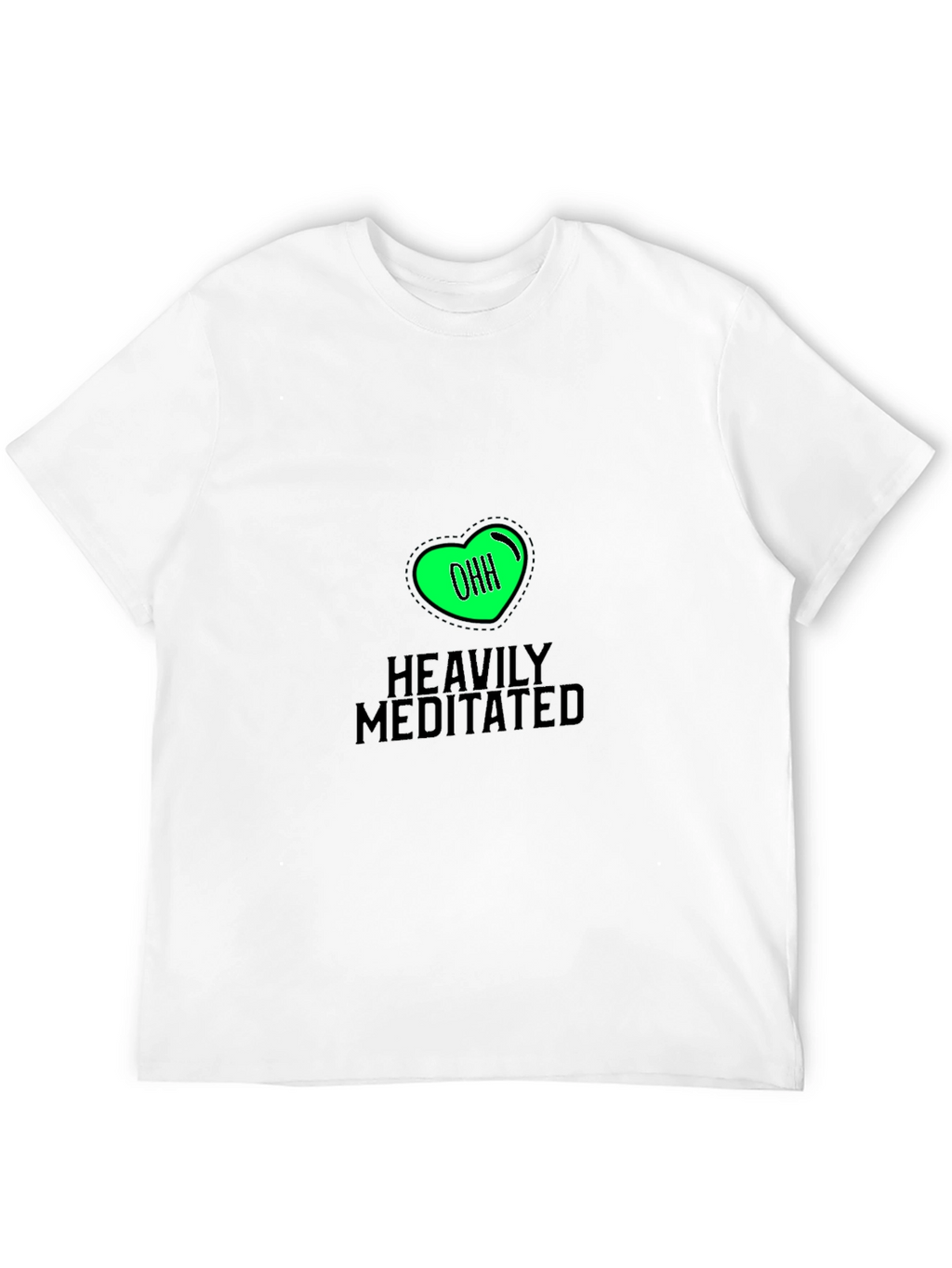 Heavily Meditated Black T-Shirt - Relaxed Fit