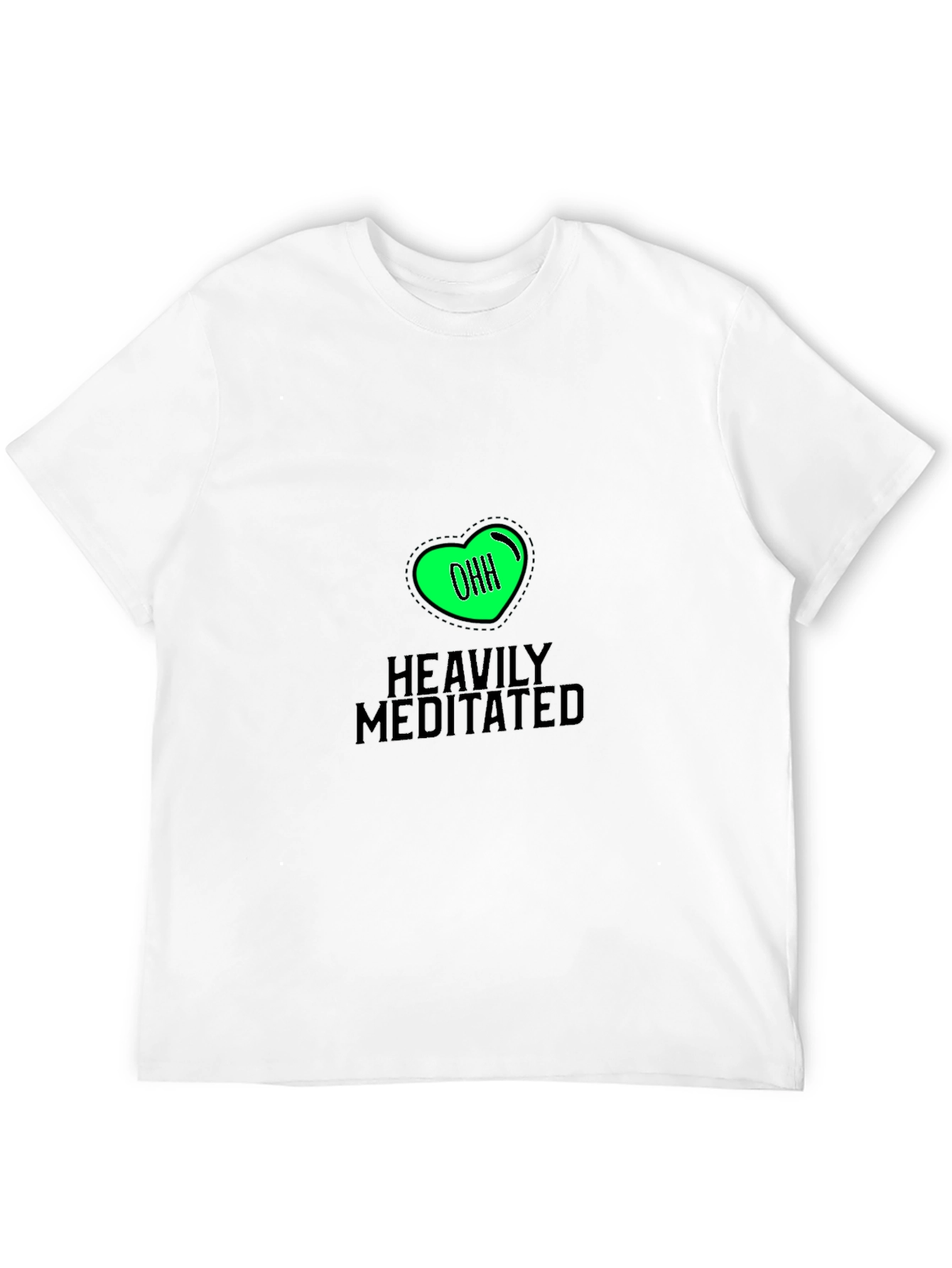 Heavily Meditated Black T-Shirt - Relaxed Fit
