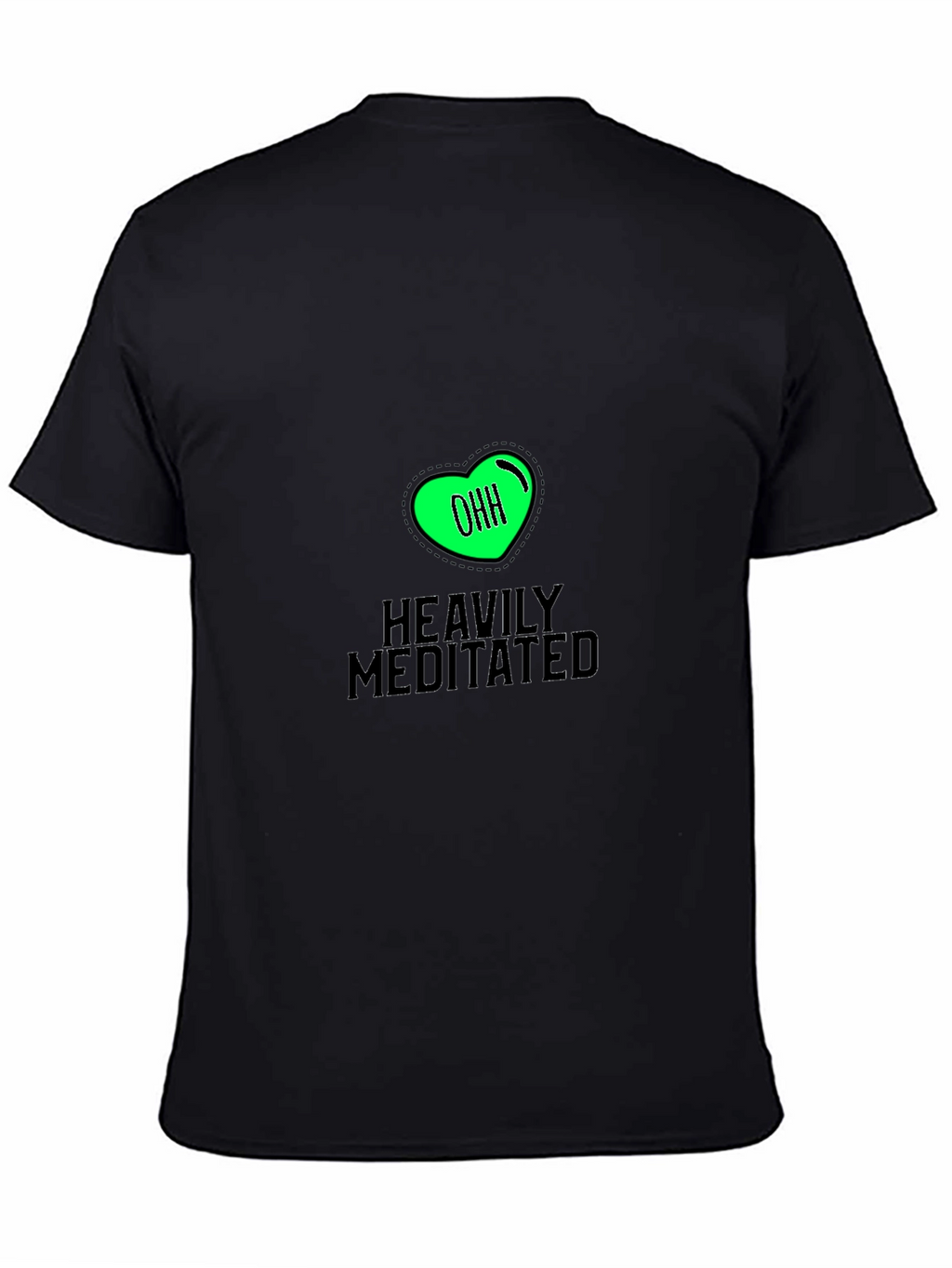 Heavily Meditated Black T-Shirt - Relaxed Fit