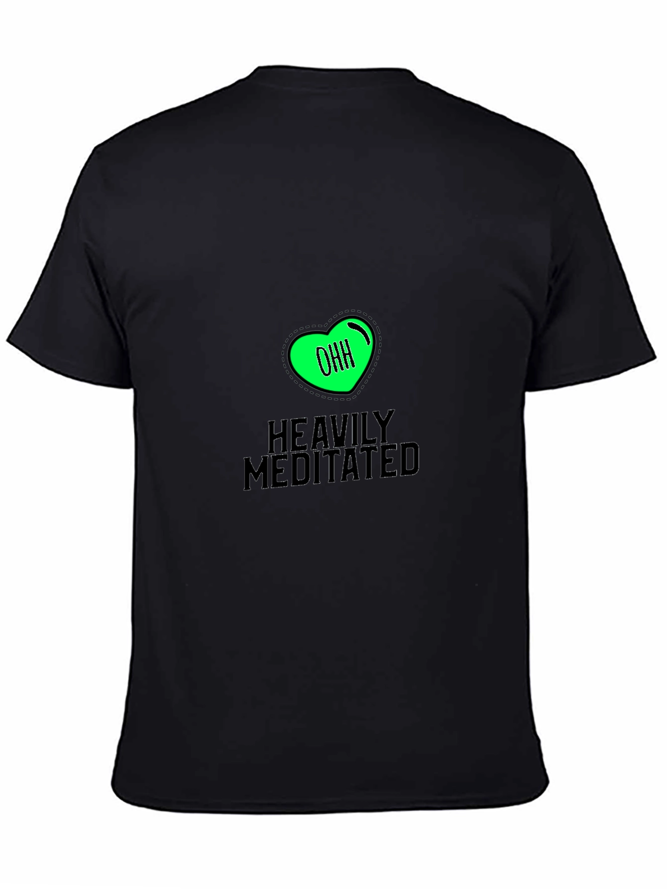 Heavily Meditated Black T-Shirt - Relaxed Fit
