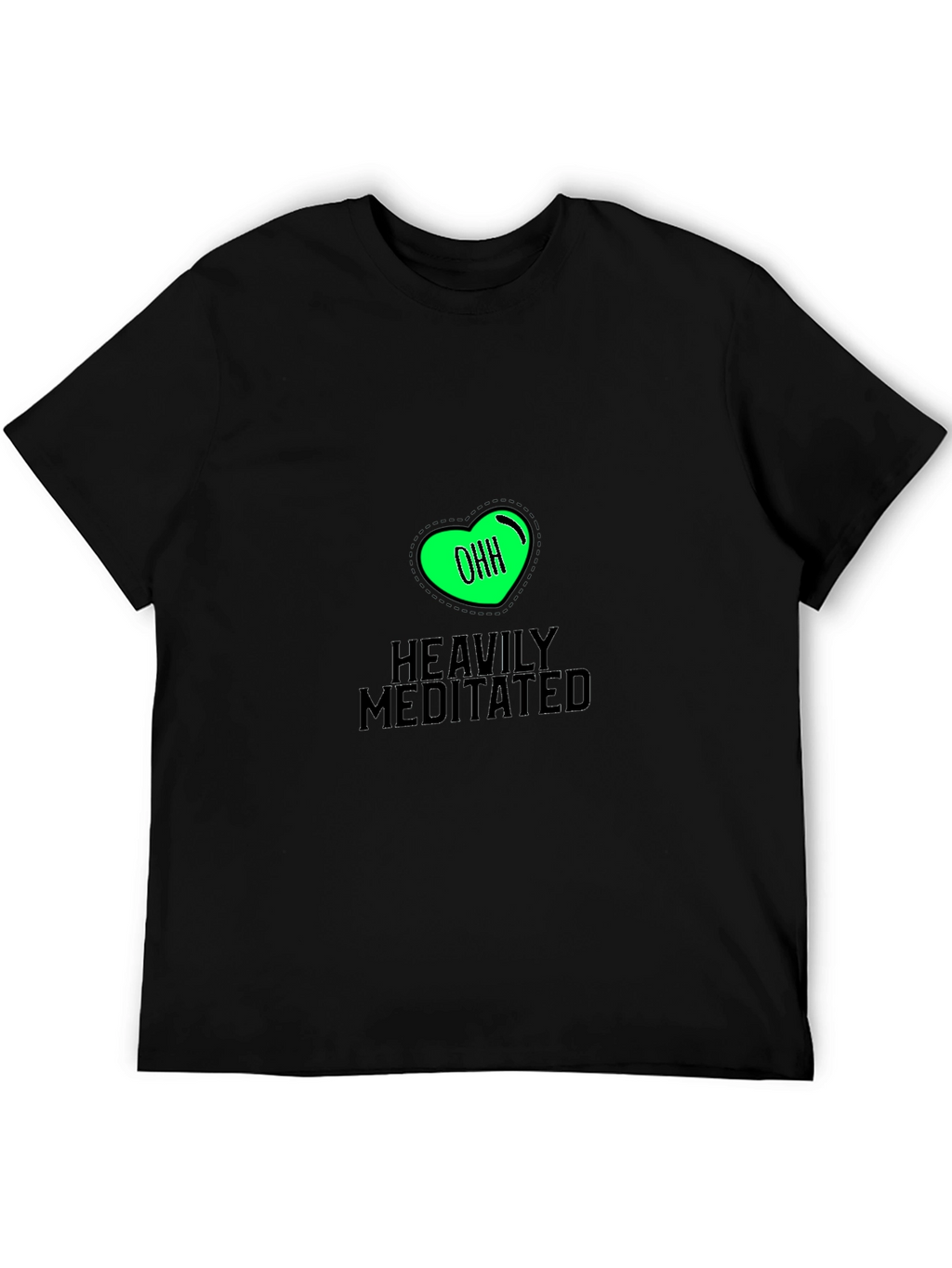 Heavily Meditated Black T-Shirt - Relaxed Fit