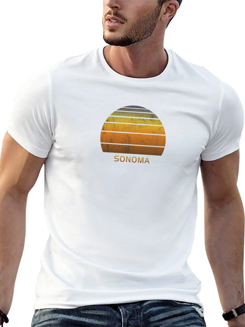 Sonoma Sunset Graphic T-Shirt - Retro Style