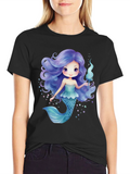 Mermaid Graphic Tee - Unique Design Soft Cotton