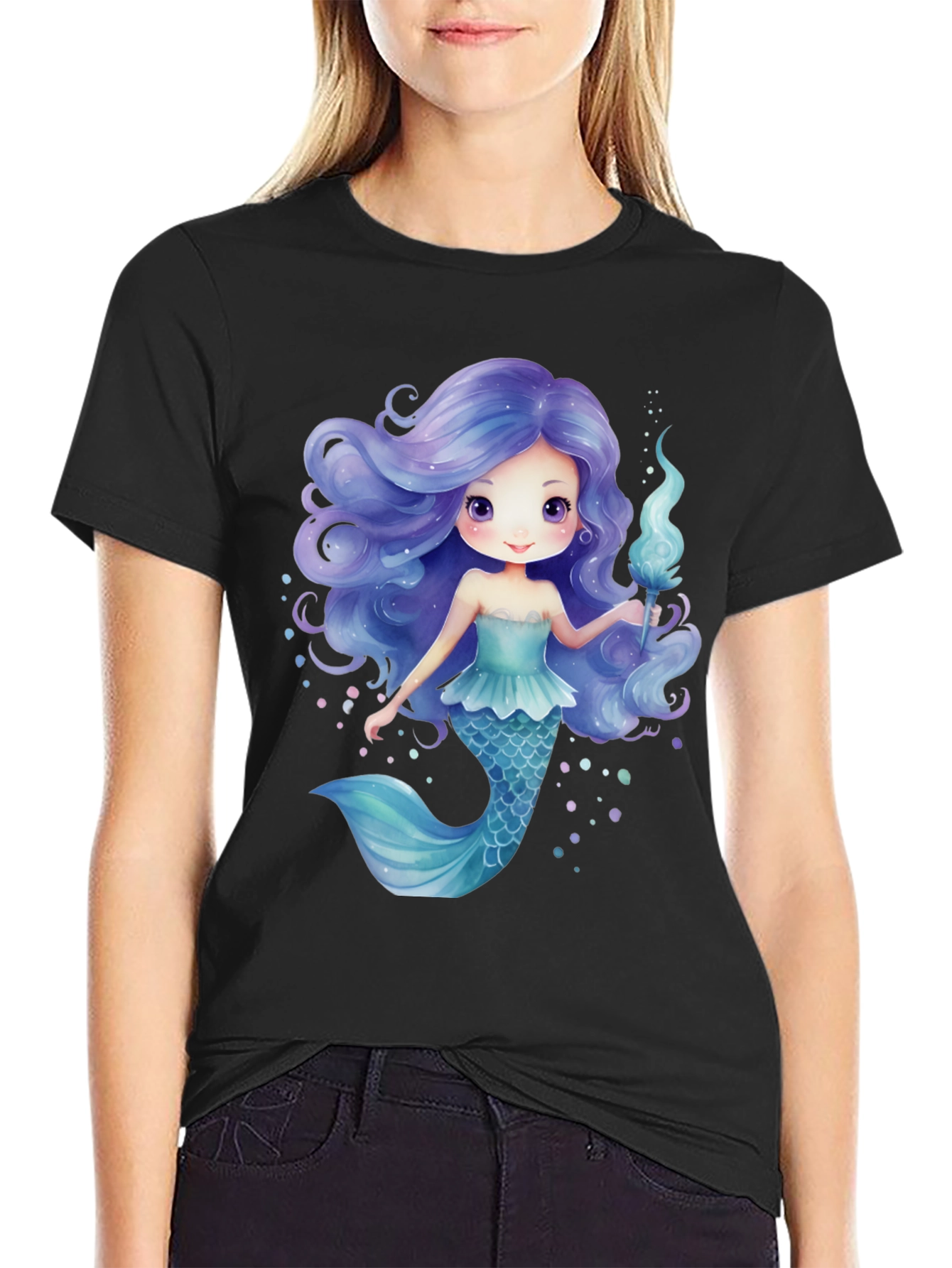 Mermaid Graphic Tee - Unique Design Soft Cotton