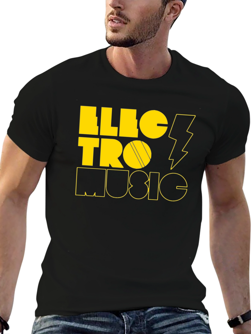 Electro Music Black Graphic Tee