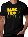 Electro Music Black Graphic Tee