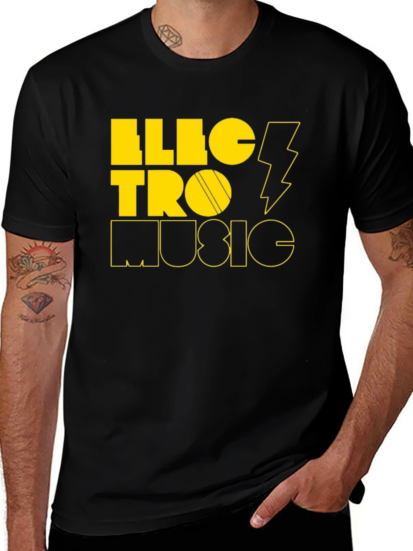 Electro Music Black Graphic Tee