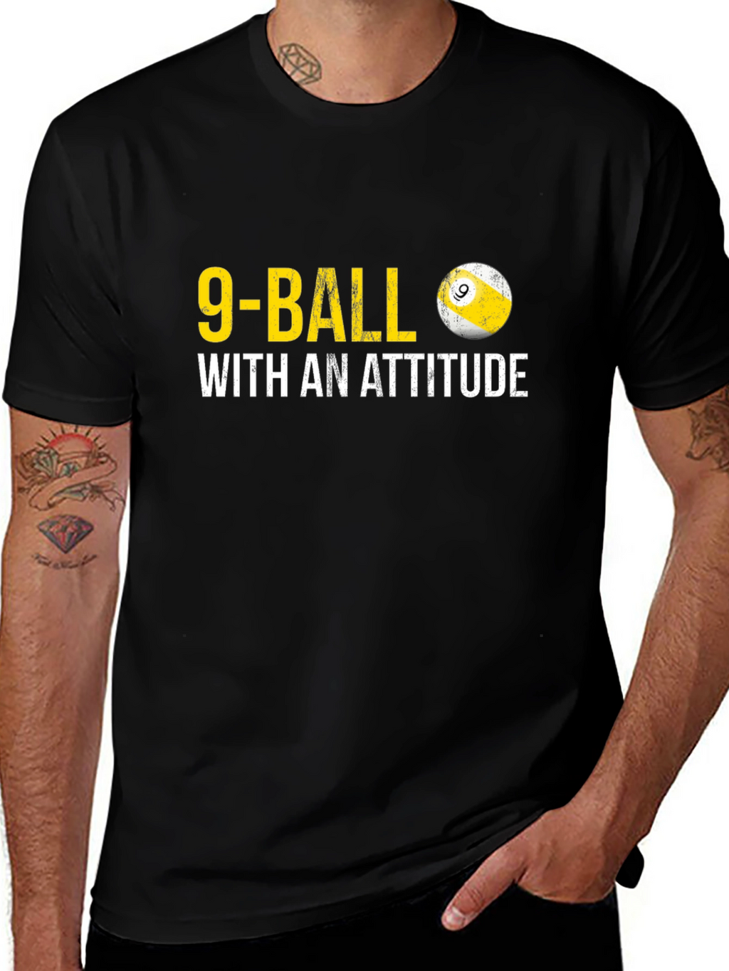 9-Ball With An Attitude Graphic T-Shirt