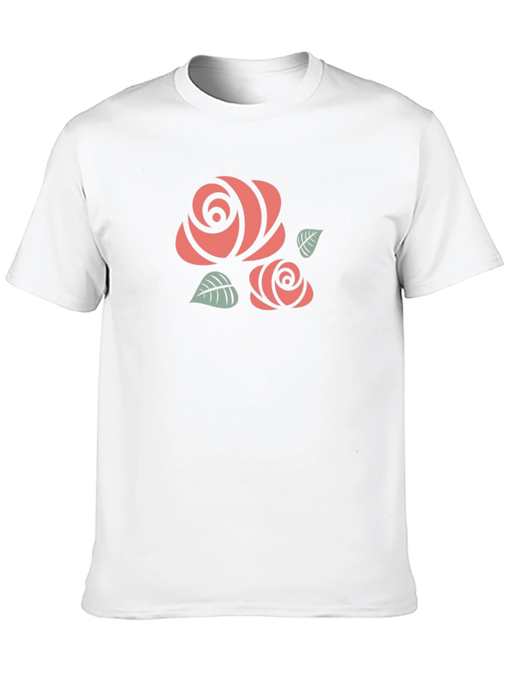 Floral Rose Graphic Tee - Black