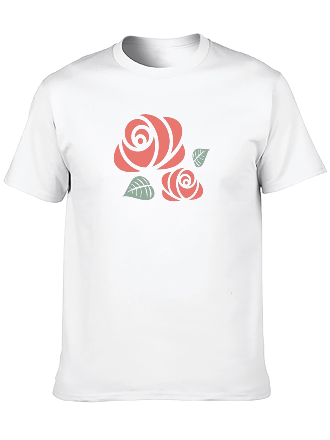 Floral Rose Graphic Tee - Black