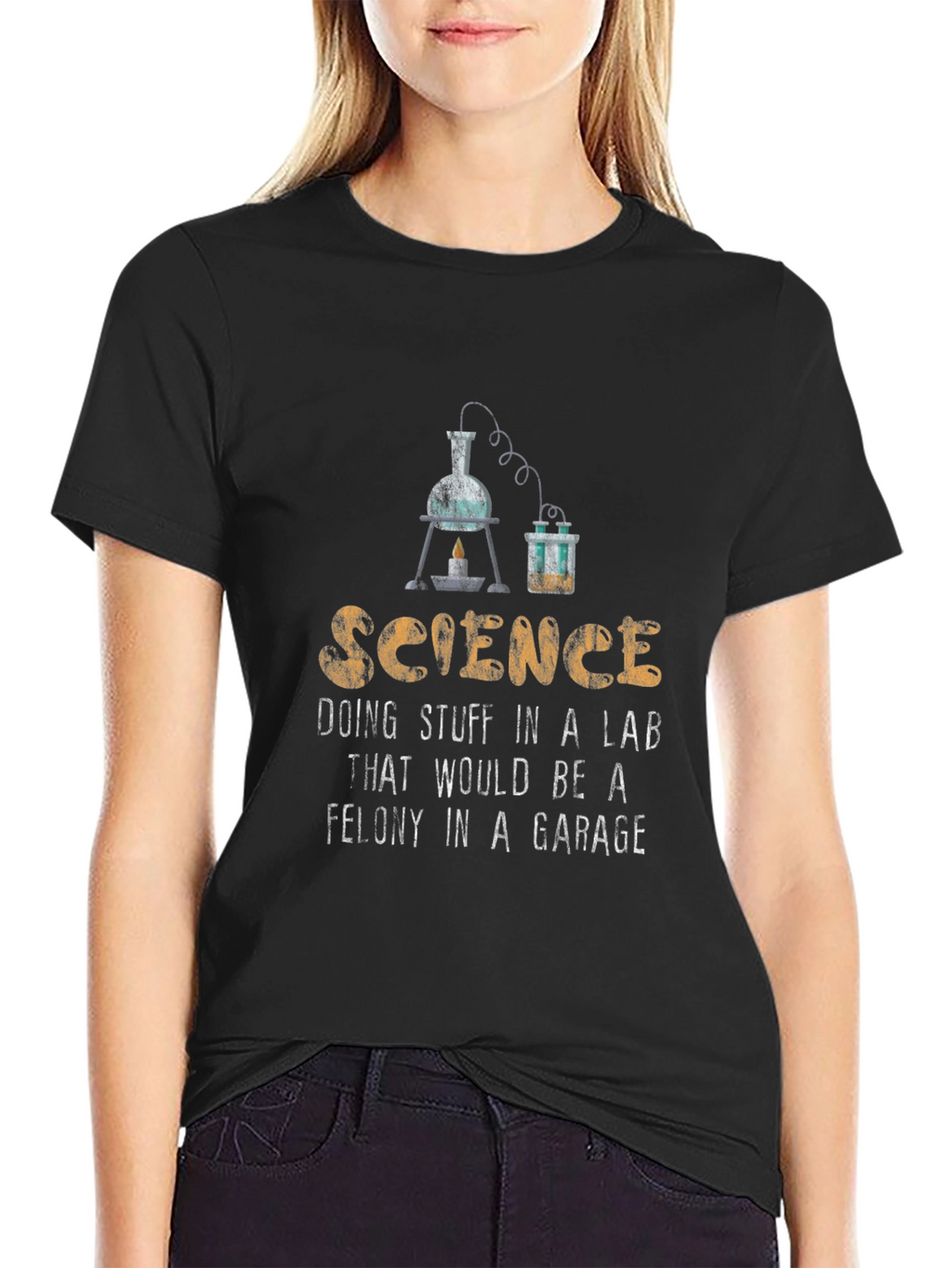 Science Lab Humor T-Shirt - Black