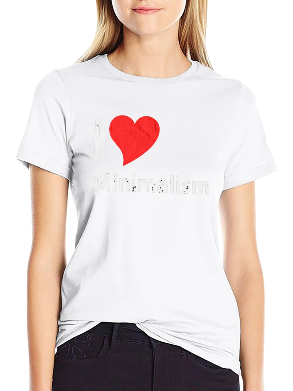 I Heart Minimalism Graphic Tee - Black