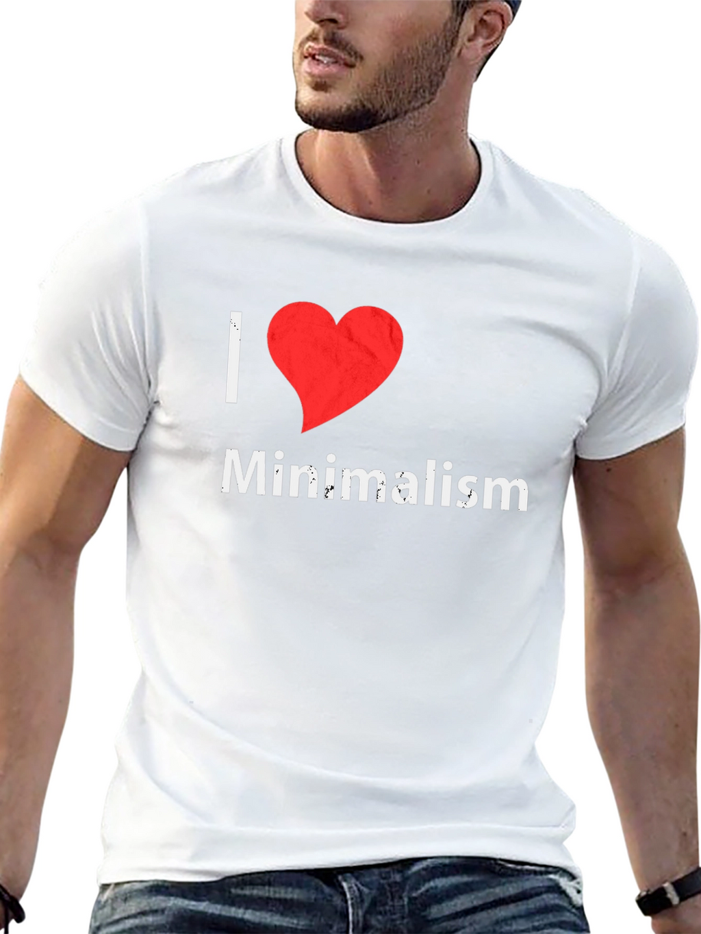 I Heart Minimalism Graphic Tee - Black