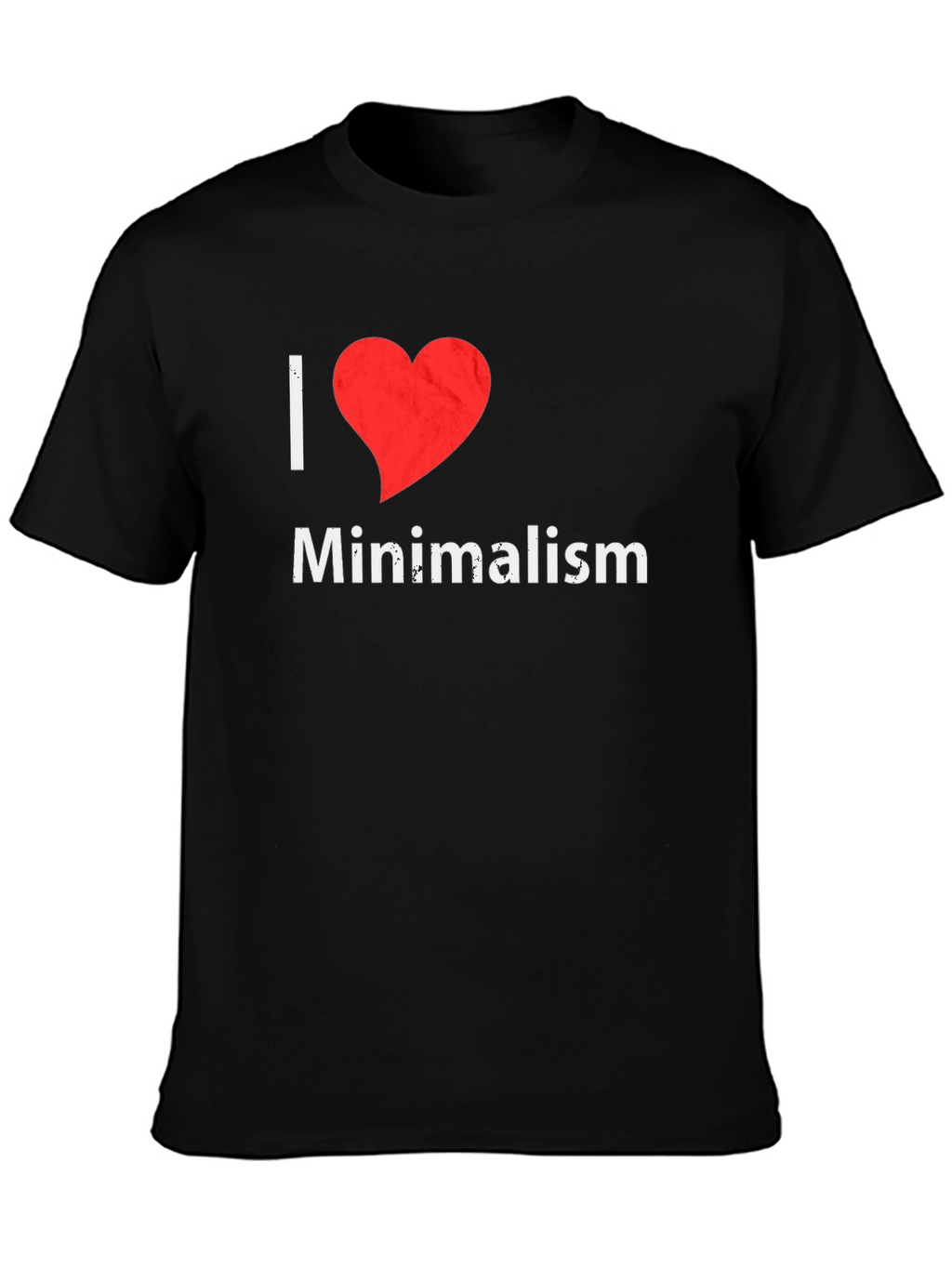 I Heart Minimalism Graphic Tee - Black