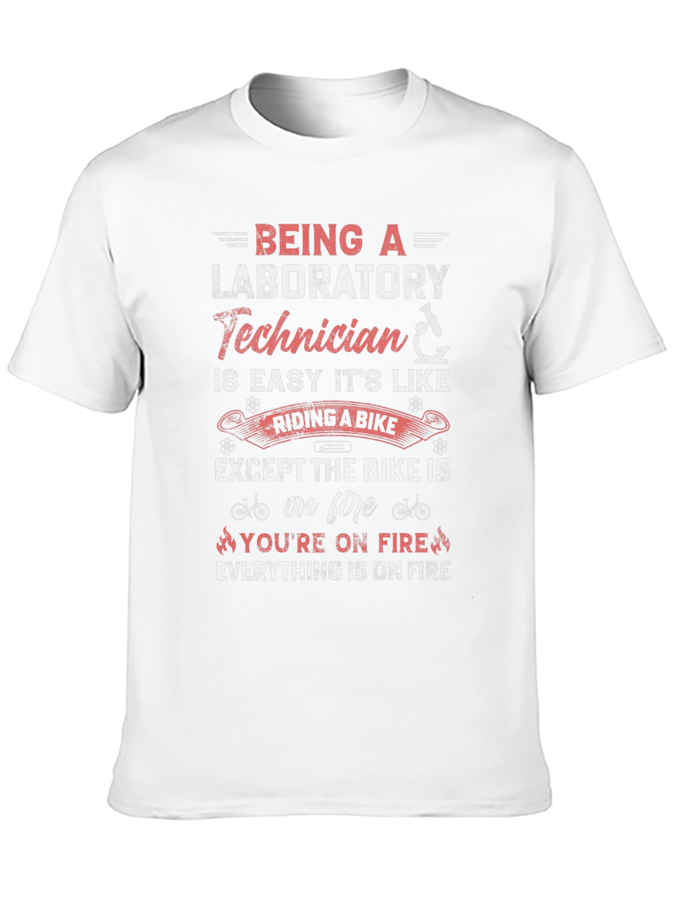 Laboratory Technician Riding a Bike T-Shirt