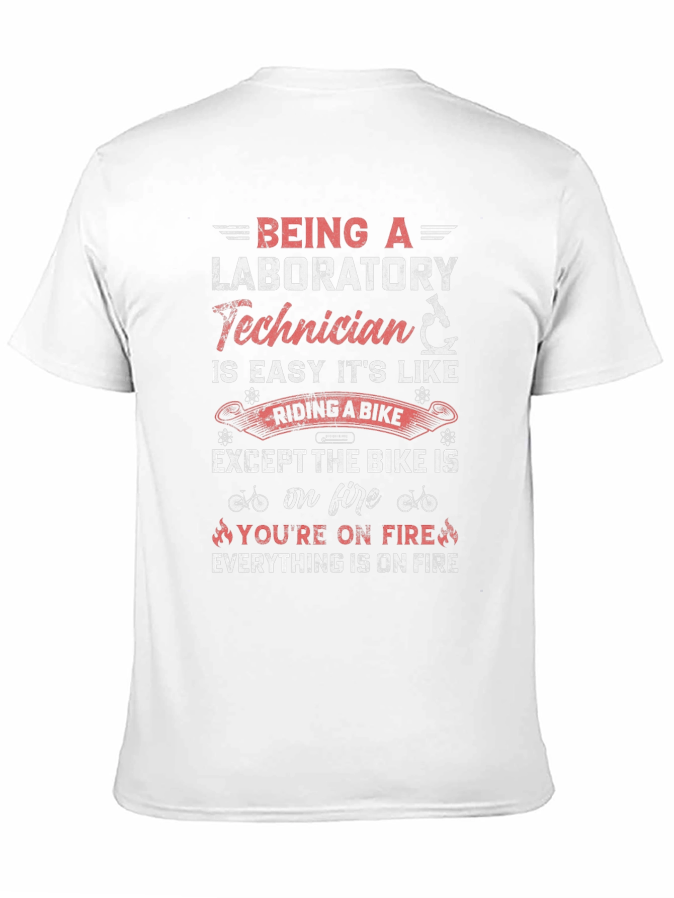 Laboratory Technician Riding a Bike T-Shirt
