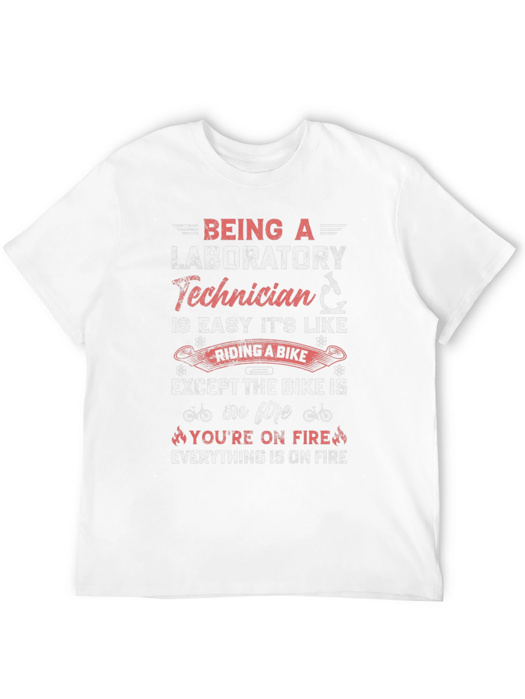 Laboratory Technician Riding a Bike T-Shirt
