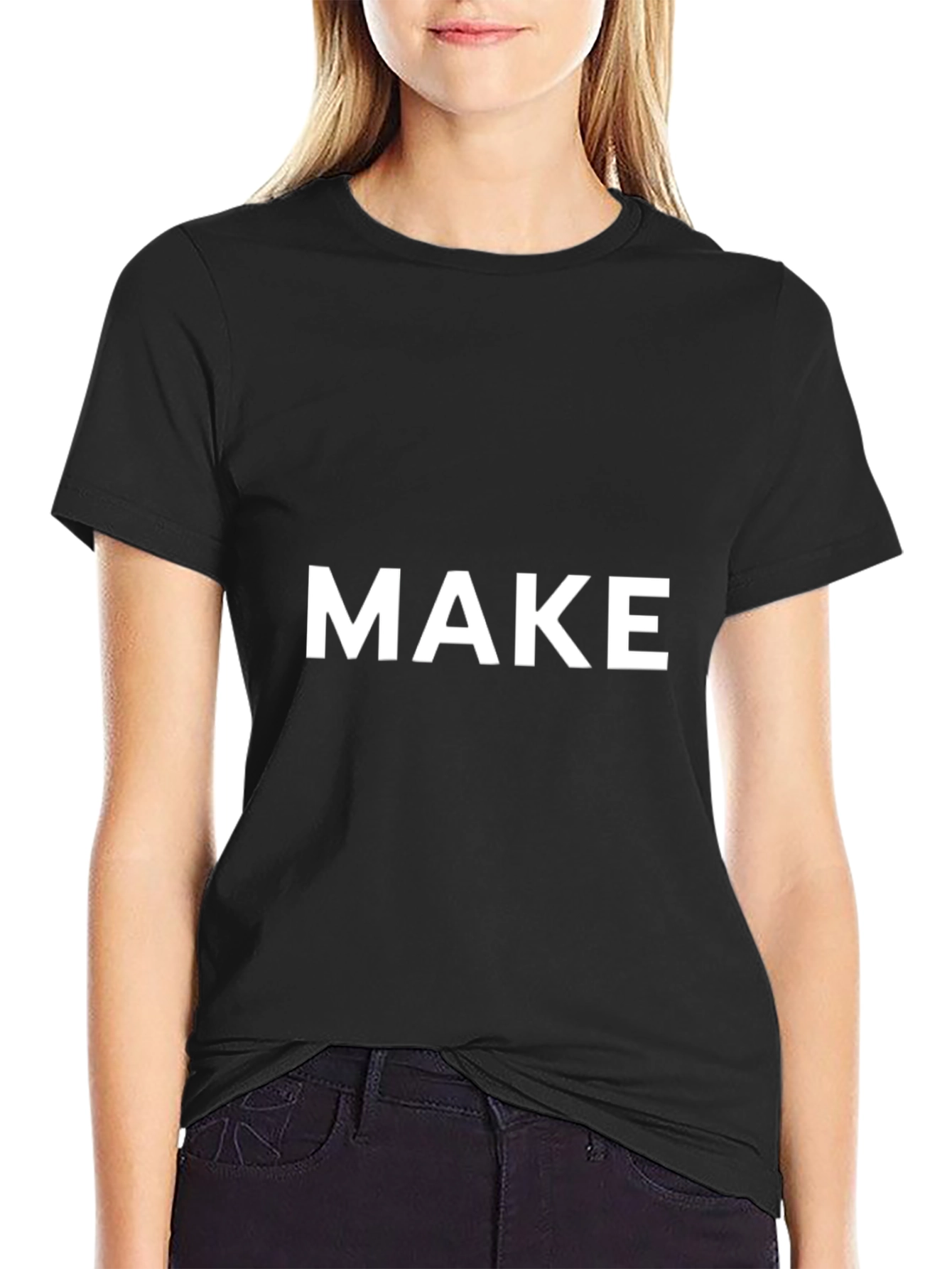 MAKE Black T-Shirt - Bold Statement Tee