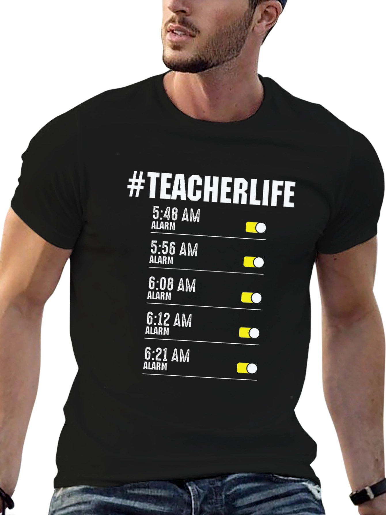 #TeacherLife Alarm Clock T-Shirt - Funny Teacher Gift