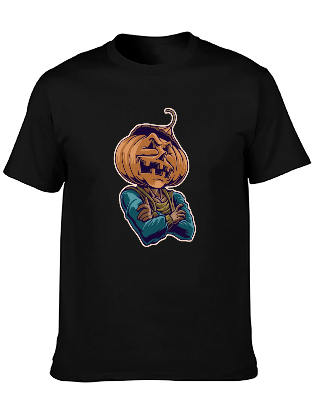 Spooky Pumpkin Head T-Shirt - Halloween Style
