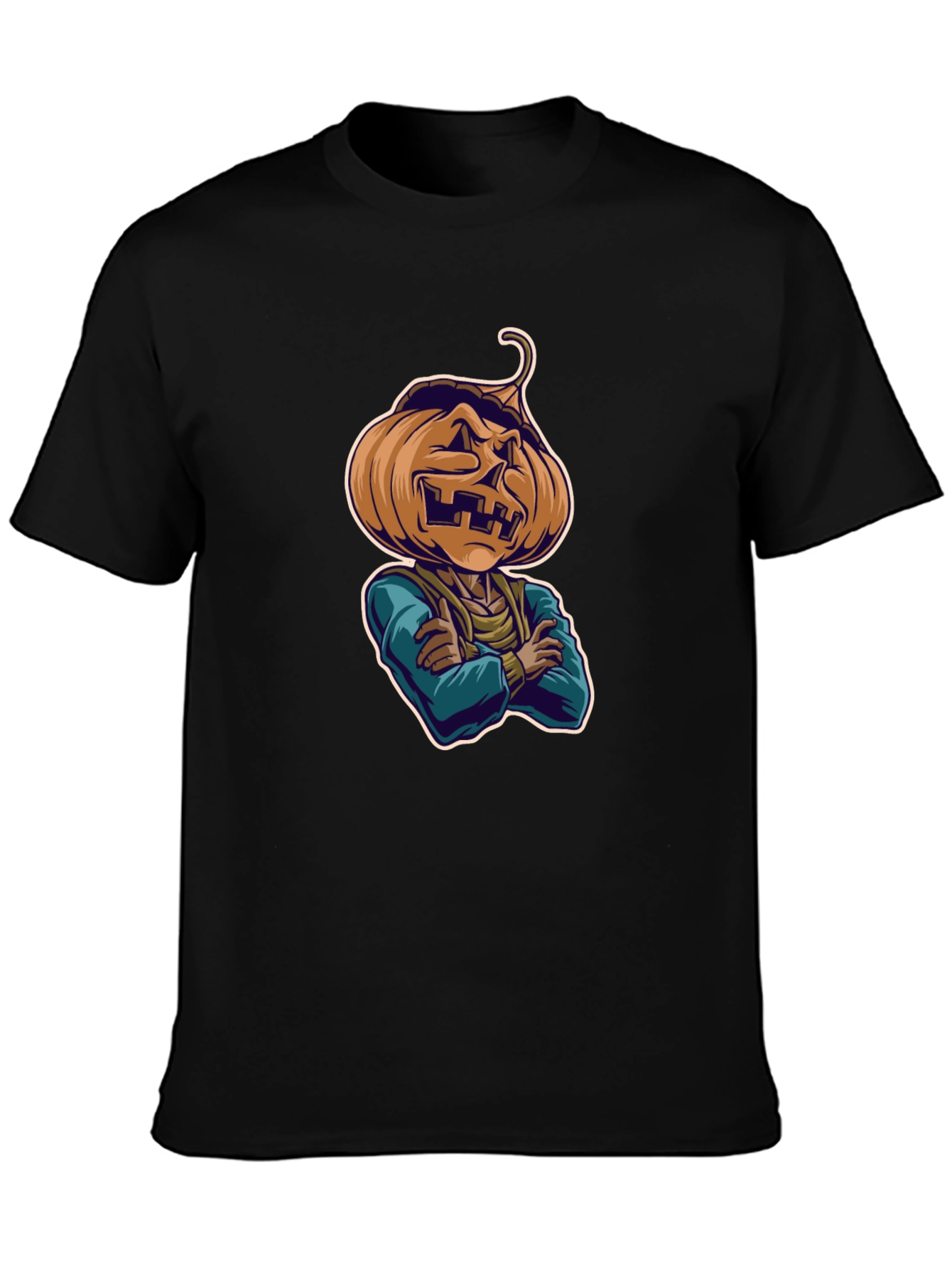 Spooky Pumpkin Head T-Shirt - Halloween Style